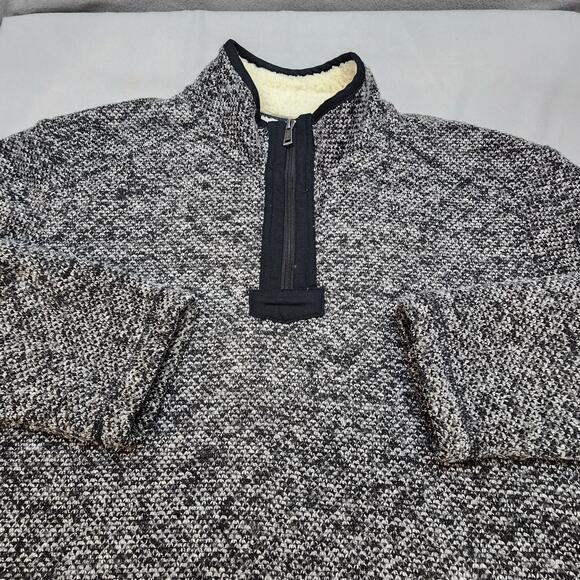 Orvis Sweater Mens XL Sherpa Fleece Lined Quarter Zip Pullover Warm Heavyweight - Picture 1 of 6